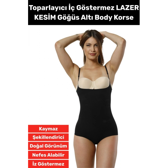Özel Üretim İz İç Göstermez Kaymaz Sıkılaştırıcı Şekillendirici LAZER KESİM Gögüs Altı Body Korse