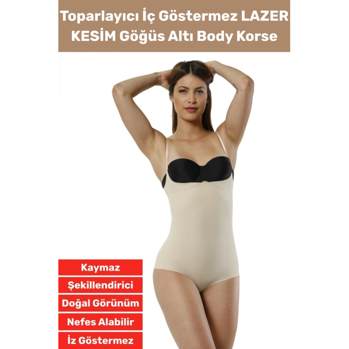 Özel Üretim İz İç Göstermez Kaymaz Sıkılaştırıcı Şekillendirici LAZER KESİM Gögüs Altı Body Korse