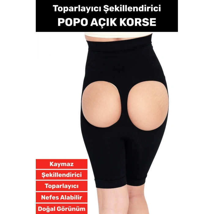 Özel Üretim İz İç Göstermez Kaymaz Sıkılaştırıcı Toparlayıcı Popo Açık Korse