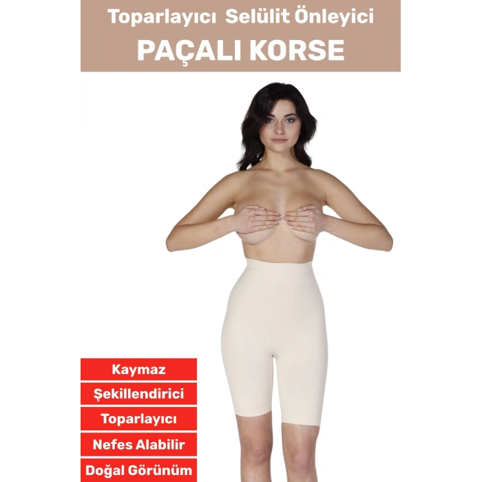 Özel Üretim İz İç Göstermez Kaymaz Sıkılaştırıcı Toparlayıcı Selülit Önlemeye Yardımcı Paçalı Korse