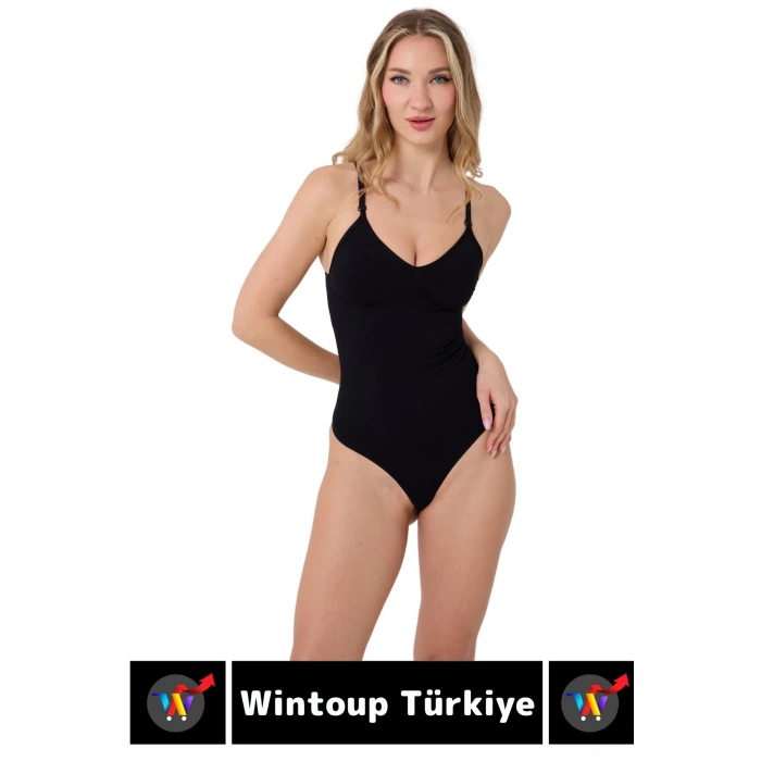 Özel Üretim İz İç Göstermez Kaymaz Sıkılaştırıcı Toparlayıcı Çıtçıtlı String Body Korse
