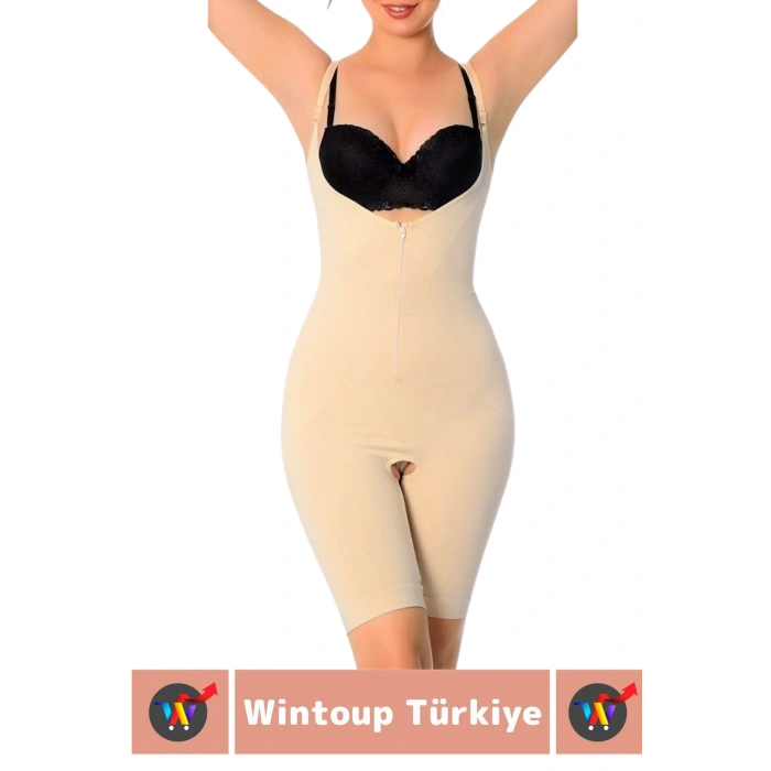 Özel Üretim Vücut Şekillendirici Beden Küçülten Toparlayıcı Fermuarlı Tam Boy Korse