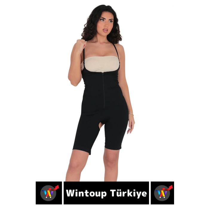 Özel Üretim Vücut Şekillendirici Beden Küçülten Toparlayıcı Fermuarlı Tam Boy Korse