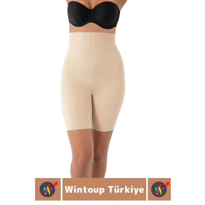 İz İç Göstermez Kaymaz Sıkılaştırıcı Vücut Şekillendirici LAZER KESİM Yüksek Bel Paçalı Korse