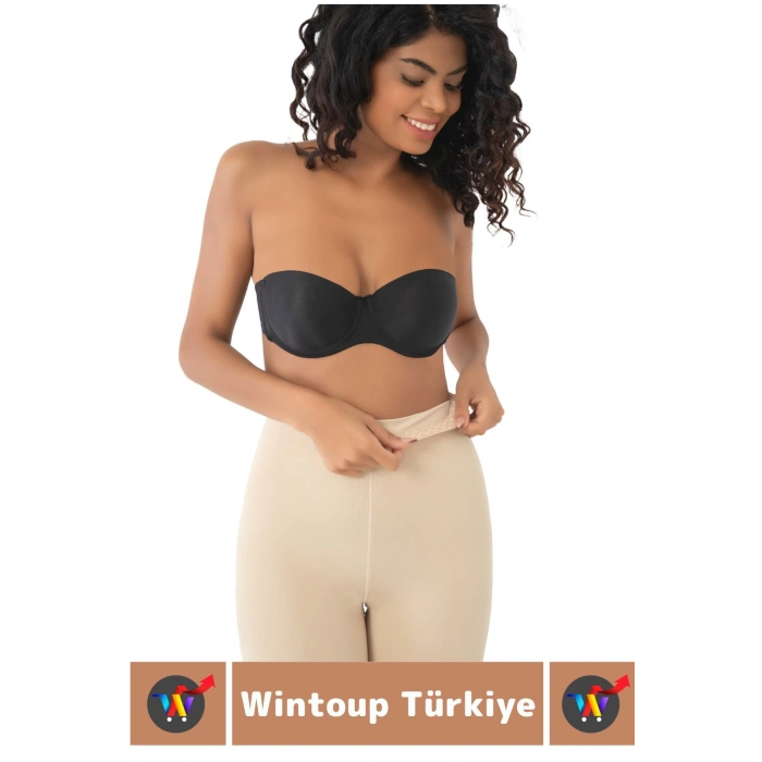 İz İç Göstermez Kaymaz Sıkılaştırıcı Vücut Şekillendirici LAZER KESİM Yüksek Bel Paçalı Korse