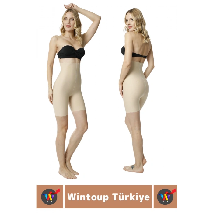 İz İç Göstermez Kaymaz Sıkılaştırıcı Vücut Şekillendirici LAZER KESİM Yüksek Bel Paçalı Korse
