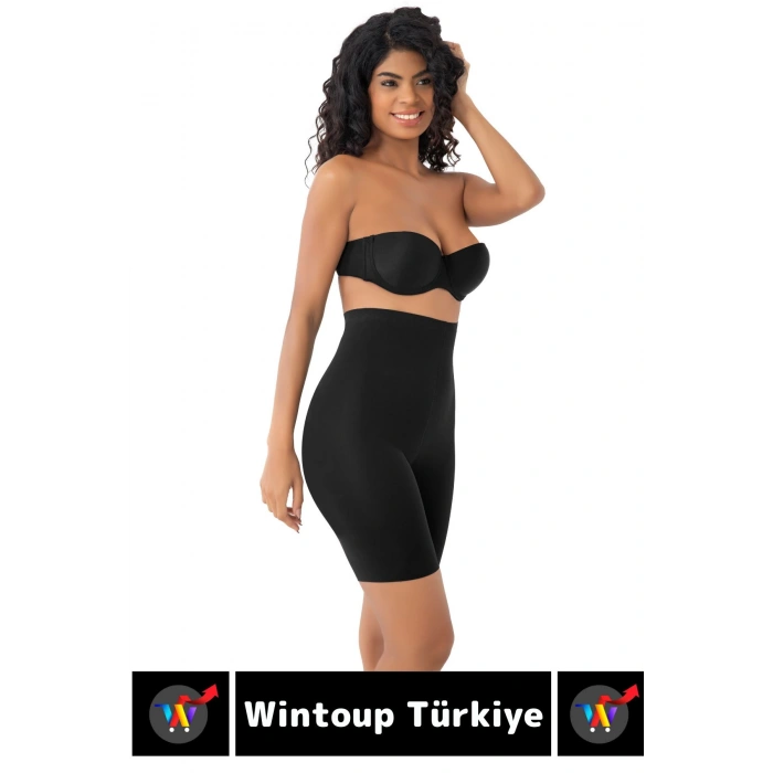 İz İç Göstermez Kaymaz Sıkılaştırıcı Vücut Şekillendirici LAZER KESİM Yüksek Bel Paçalı Korse