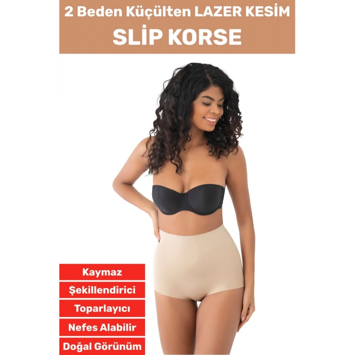 İz İç Göstermez Kaymaz Sıkılaştırıcı Toparlayıcı Vücut Şekillendirici LAZER KESİM Slip Korse