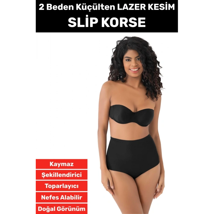 İz İç Göstermez Kaymaz Sıkılaştırıcı Toparlayıcı Vücut Şekillendirici LAZER KESİM Slip Korse