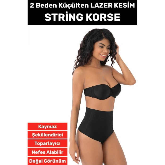 İz İç Göstermez Kaymaz Sıkılaştırıcı Toparlayıcı Vücut Şekillendirici LAZER KESİM String Korse