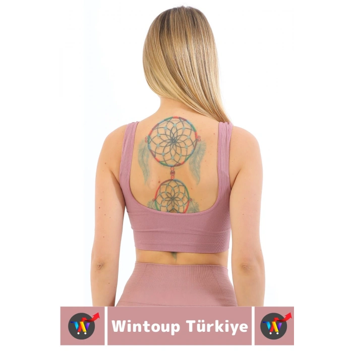 Göğüs Toparlayıcı Sarkma Önleyen Gündelik Spor Kullanım Şık Kalın Askılı Fitilli Crop Büstiyer