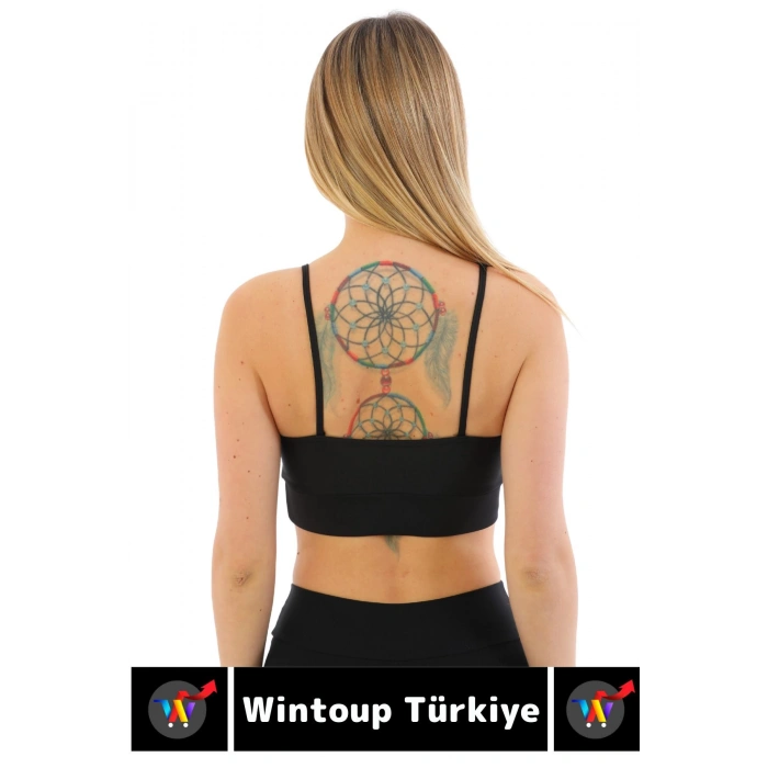 Göğüs Toparlayan Sarkma Önleyen Spor Gündelik Kullanım Şık Ön Çapraz Askı Detay Micro Crop Büstiyer