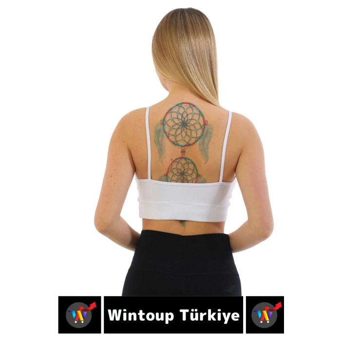 Göğüs Toparlayan Sarkma Önleyen Spor Gündelik Kullanım Şık Ön Çapraz Askı Detay Micro Crop Büstiyer