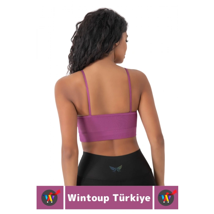 Göğüs Toparlayan Sarkma Önleyen Spor Gündelik Kullanım Şık Ön Çapraz Askı Detay Micro Crop Büstiyer