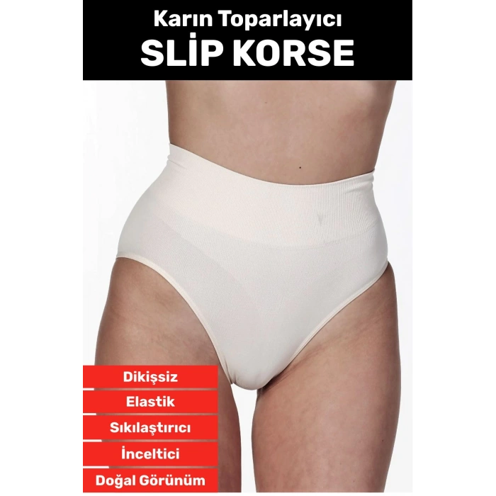 Özel Üretim İz Göstermez Yüksek Bel Sıkılaştırıcı İnceltici Karın Toparlayıcı Dikişsiz Slip Korse