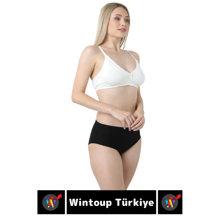 Özel Üretim Doğal Görünüm Toparlayıcı Pamuklu Balensiz Dikişsiz Hamile Lohusa Penye Emzirme Sütyeni