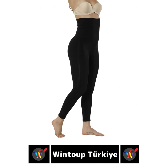 Doğal Görünüm Çift Kat Bel 2 Beden İncelten Vücut Toparlayıcı LAZER KESİM Yüksek Bel Korse Tayt