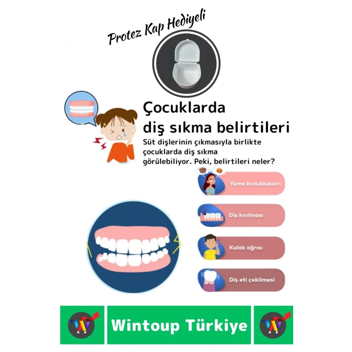 Diş Çene Sıkma Gıcırdatma Bruksizm Önleyici Gece Plağı Koruyucu Uyku Aparatı Protez Kaplı 2 Adet