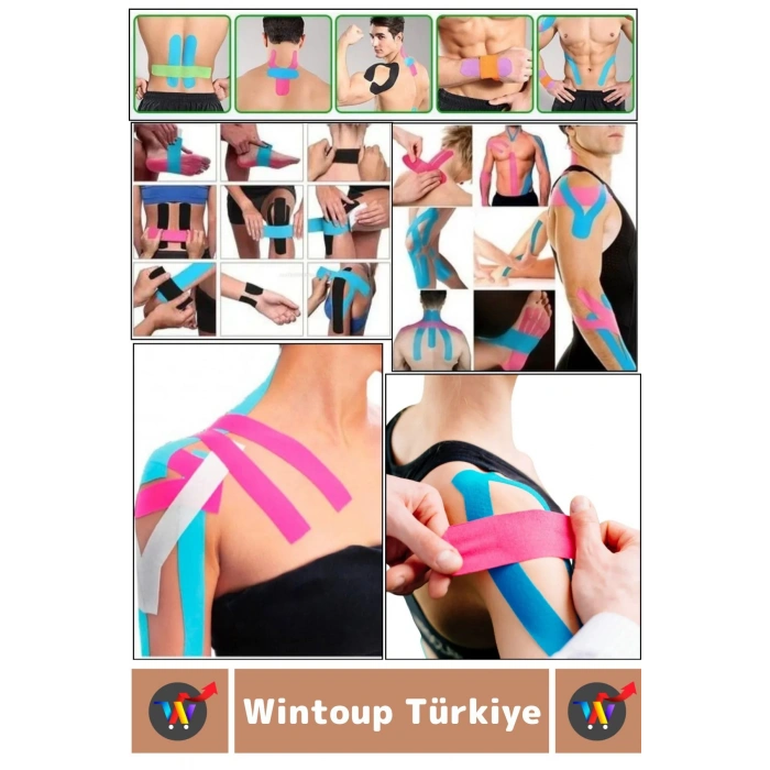 Hızlı Etki Kas Bel Bacak Kol Boyun Sırt Omuz Karın Kalça Spor 5 Metre Isı Ağrı Bandı Ten