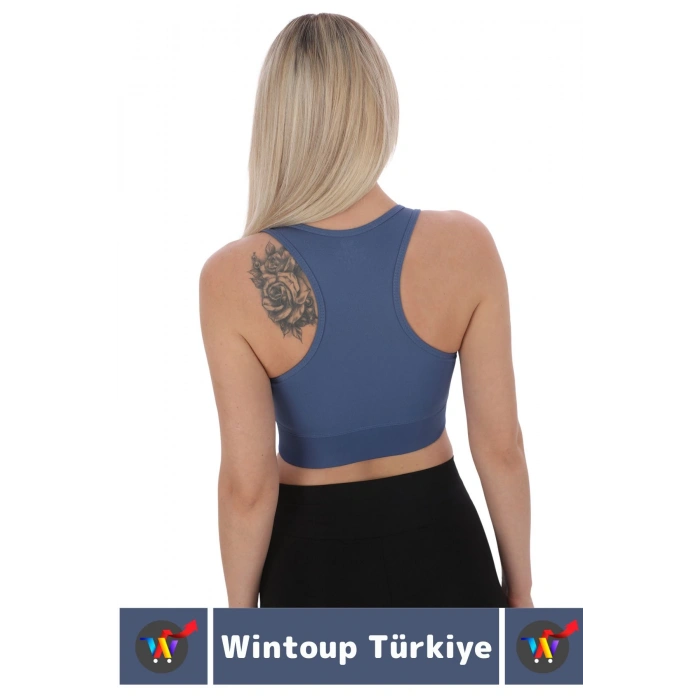 Özel Üretim Göğüs Toparlayıcı Sarkma Önleyen Spor Gündelik Kullanım Fermuarlı Şık Crop Büstiyer