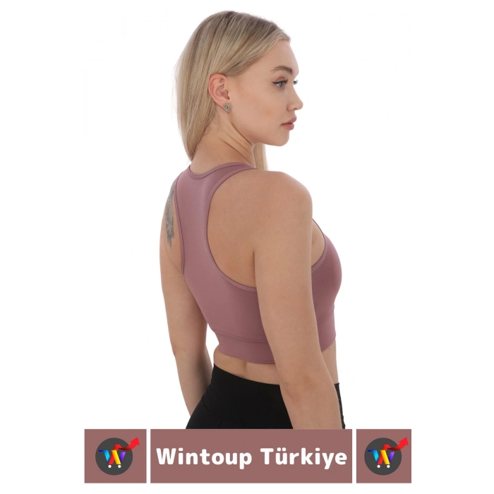 Özel Üretim Göğüs Toparlayıcı Sarkma Önleyen Spor Gündelik Kullanım Fermuarlı Şık Crop Büstiyer