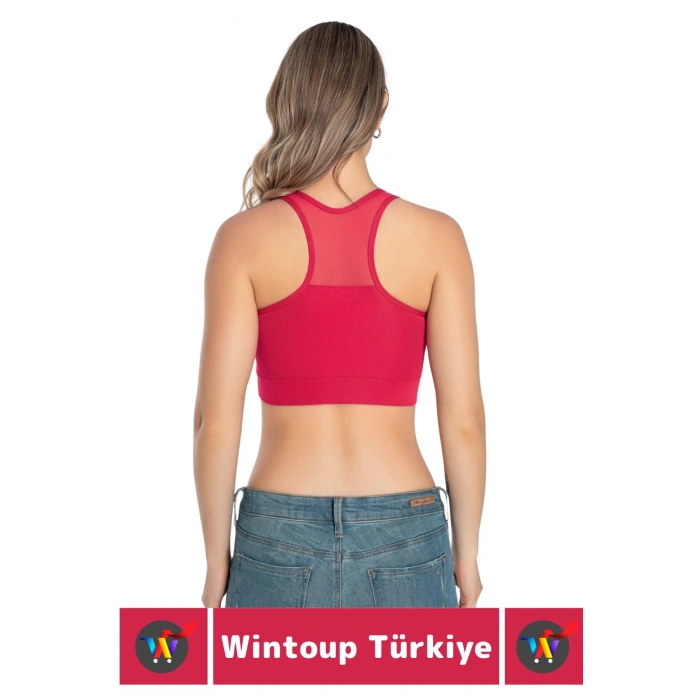 Özel Üretim Göğüs Toparlayıcı Sarkma Önleyen Spor Gündelik Kullanım Tül Detay Çok Şık Crop Büstiyer