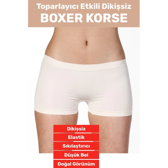 Özel Üretim İz Göstermez Düşük Bel Sıkılaştırıcı İnceltici Vücut Toparlayıcı Dikişsiz Boxer Korse