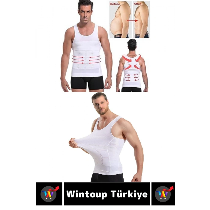 Özel Üretim Jinekomasti Dik Duruş Toparlayıcı Göbek Sıkılaştırıcı Elastik Erkek Atlet Korse