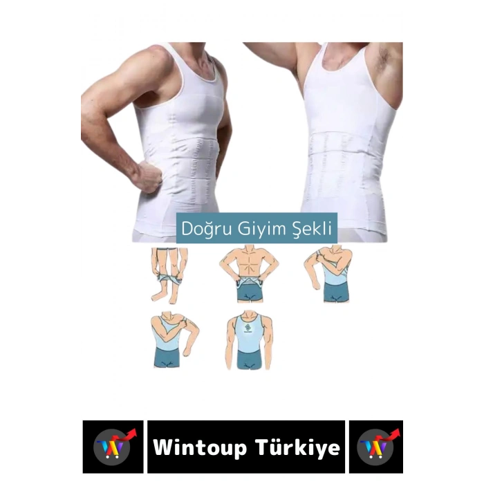 Özel Üretim Jinekomasti Dik Duruş Toparlayıcı Göbek Sıkılaştırıcı Elastik Erkek Atlet Korse