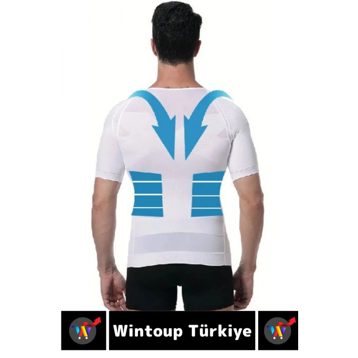 Özel Üretim Jinekomasti Dik Duruş Toparlayıcı Göbek Sıkılaştırıcı Elastik Erkek Fanila Korse