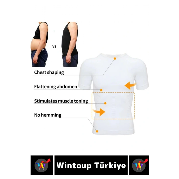 Özel Üretim Jinekomasti Dik Duruş Toparlayıcı Göbek Sıkılaştırıcı Elastik Erkek Fanila Korse