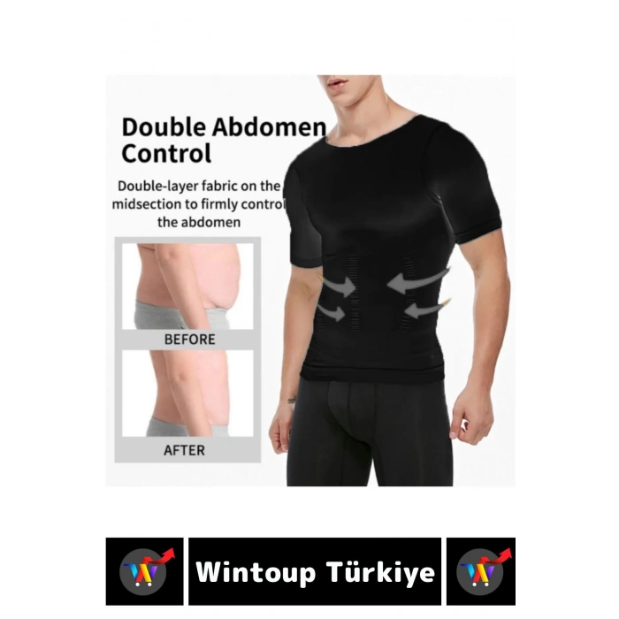 Özel Üretim Jinekomasti Dik Duruş Toparlayıcı Göbek Sıkılaştırıcı Elastik Erkek Fanila Korse