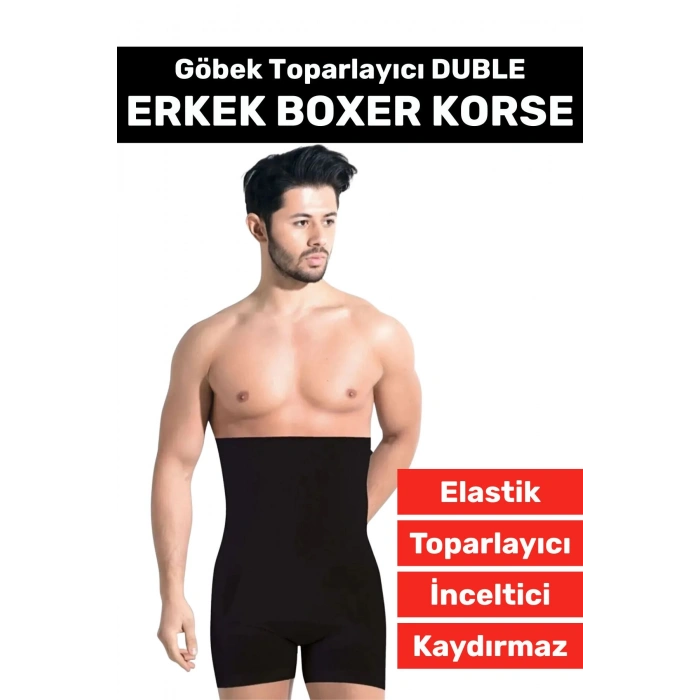 Özel Üretim Göbek Kalça Toparlayıcı Sıkılaştırıcı Bel Düzleştirici İnceltici Erkek Duble Boxer Korse