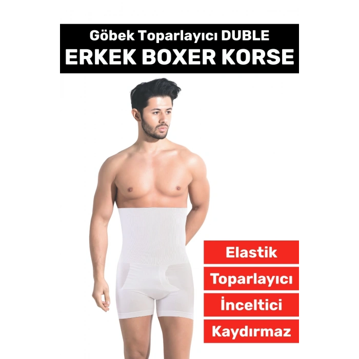 Özel Üretim Göbek Kalça Toparlayıcı Sıkılaştırıcı Bel Düzleştirici İnceltici Erkek Duble Boxer Korse