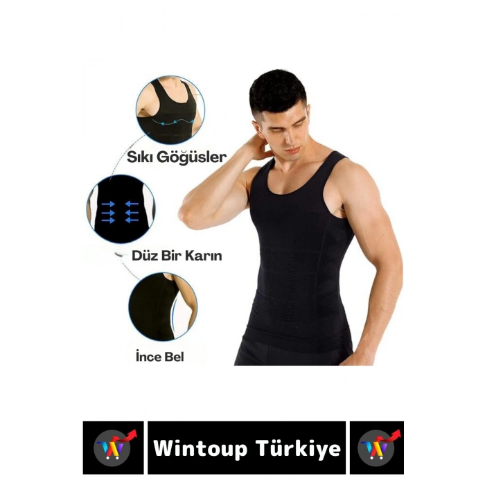 Özel Üretim Jinekomasti Dik Duruş Toparlayıcı Göbek Sıkılaştırıcı Elastik Erkek Atlet Korse 2 Adet