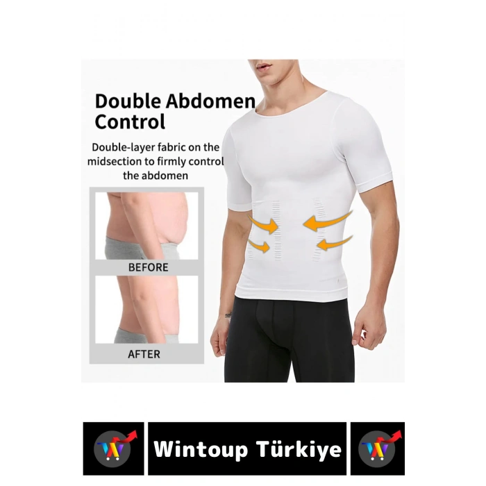 Özel Üretim Jinekomasti Dik Duruş Toparlayıcı Göbek Sıkılaştırıcı Elastik Erkek Fanila Korse 3 Adet