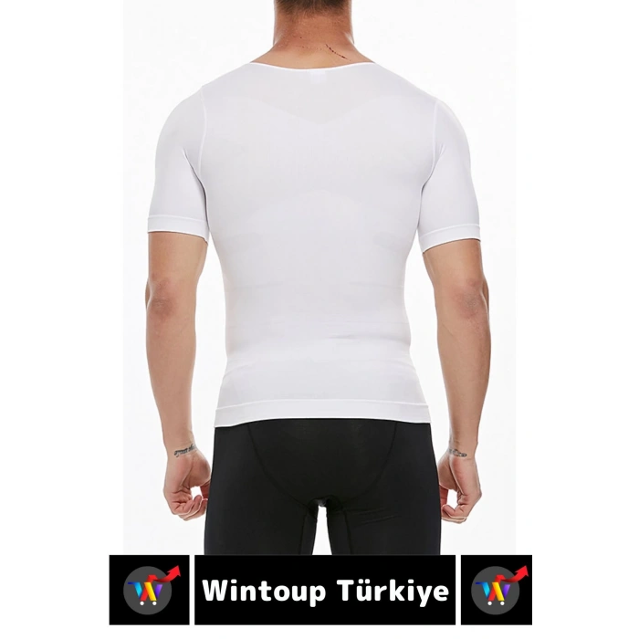 Özel Üretim Jinekomasti Dik Duruş Toparlayıcı Göbek Sıkılaştırıcı Elastik Erkek Fanila Korse 2 Adet