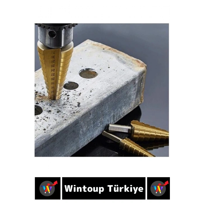 Isıya Aşınmaya Dayanıklı Ahşap Metal Plastik Kablolu Şarjlı Uyumlu 6lı Kademeli Matkap Ucu Seti