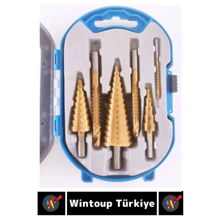 Isıya Aşınmaya Dayanıklı Ahşap Metal Plastik Kablolu Şarjlı Uyumlu 6lı Kademeli Matkap Ucu Seti