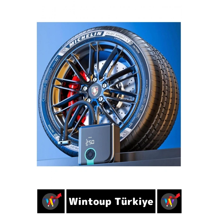 Premium Yüksek Basınçlı Motosiklet Bisiklet Top Lastik Şişirme Şarjlı Dijital Ekranlı Hava Kompresör