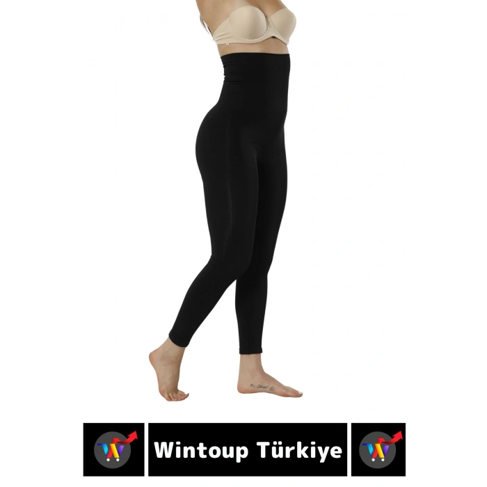 Premium Doğal Görünüm Çift Kat Bel Vücut Toparlayıcı İnceltici LAZER KESİM Yüksek Bel Korse Tayt