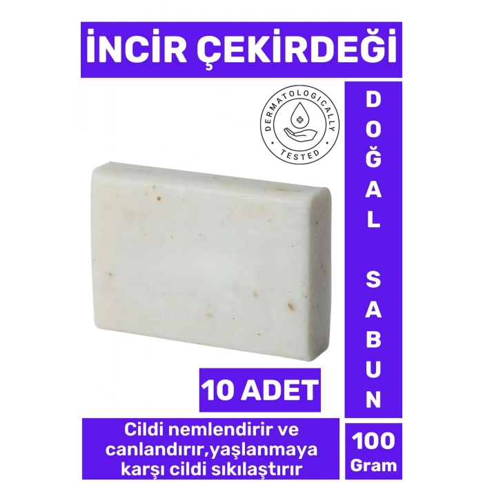 Doğal Güzel Kokulu Cilt Güzelleştirici Yaşlanma Karşıtı Organik İncir Çekirdeği Sabunu 10 Adet