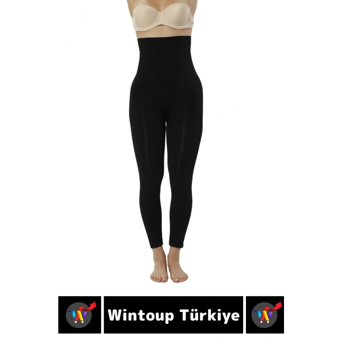 Doğal Görünüm Çift Kat Bel İnceltici Vücut Toparlayıcı LAZER KESİM Yüksek Bel Korse Tayt