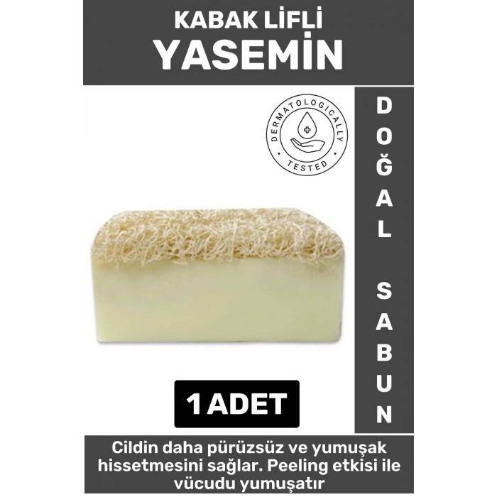 Özel Üretim Masaj Etkili Nemlendirici Kuruluk Giderici Doğal Kabak Lifli Yasemin Sabunu 1 Adet