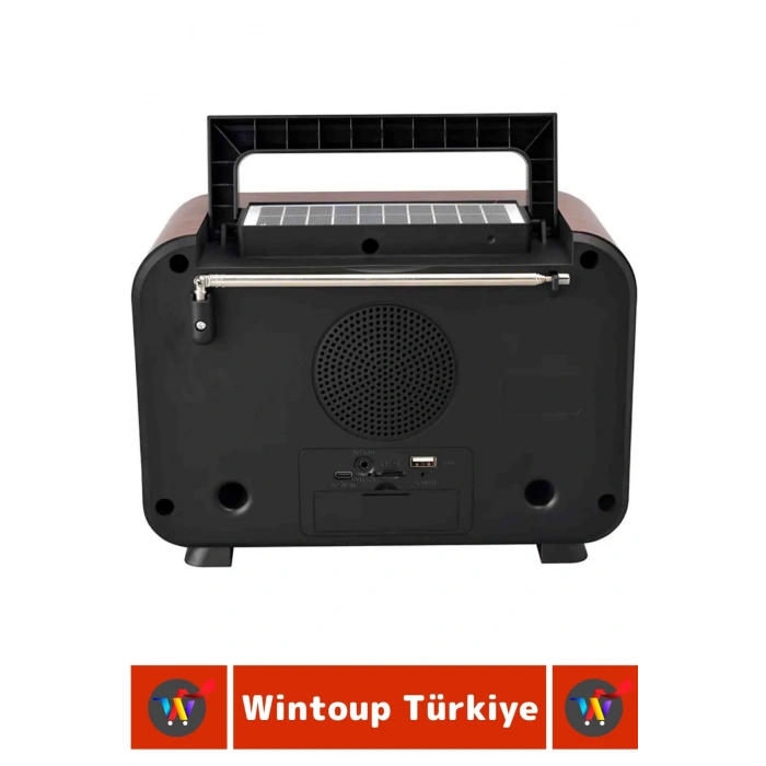 Dekoratif Hediyelik Solar Şarjlı Bluetooth Wireless USB TF Card FM Şömine Görünümlü Nostaljik Radyo