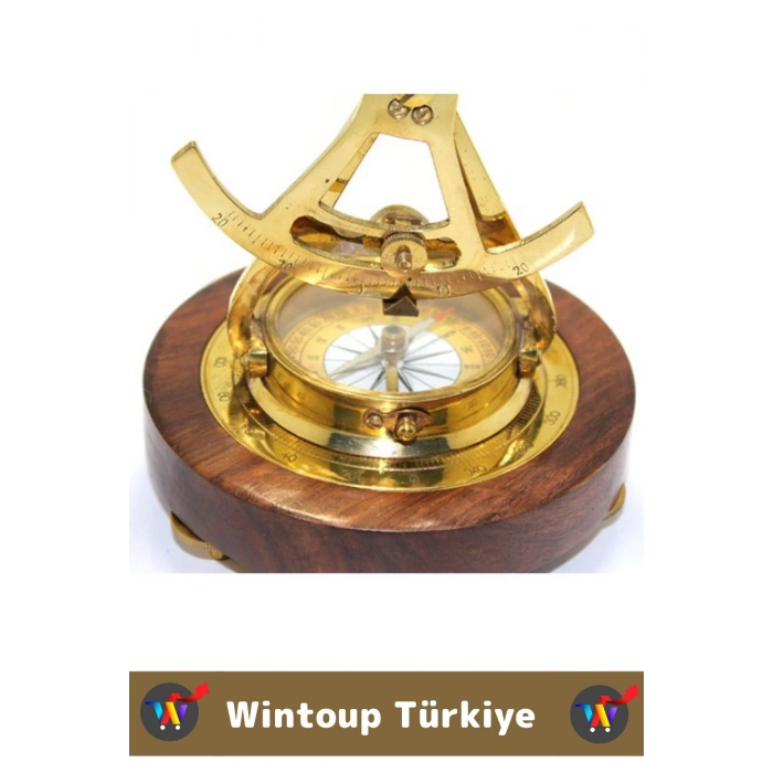 Premium Yüksek Kaliteli Erkek Arkadaş Sevgili Hediyelik Dekoratif Çok Şık Pirinç Pusulalı Dürbün