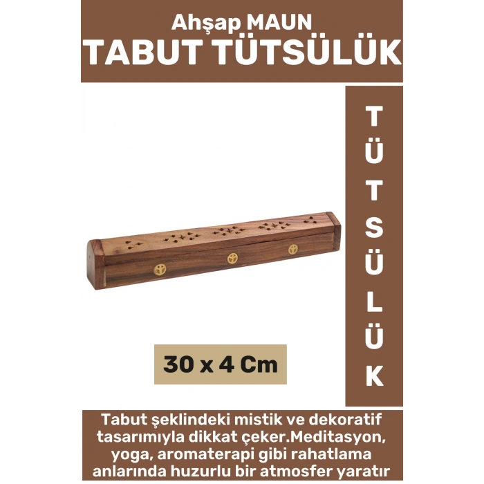 Premium Yüksek Kaliteli Yoga Meditasyon Aromaterapi Chakra Pozitif Enerji Ahşap Maun TABUT Tütsülük