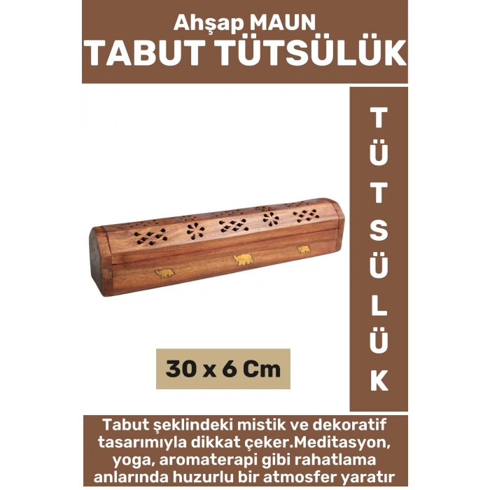 Premium Model Kaliteli Yoga Meditasyon Aromaterapi Chakra Pozitif Enerji Ahşap Maun TABUT Tütsülük