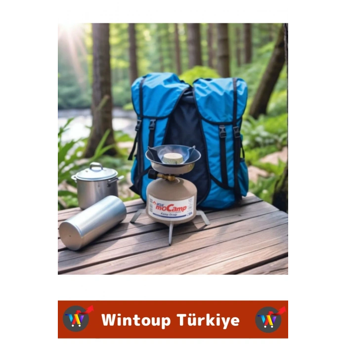 Premium Kompakt Kaydırmaz Devrilmez Ayaklı Kamp Piknik Balkon Ayarlanabilir KAMP OCAĞI SETİ