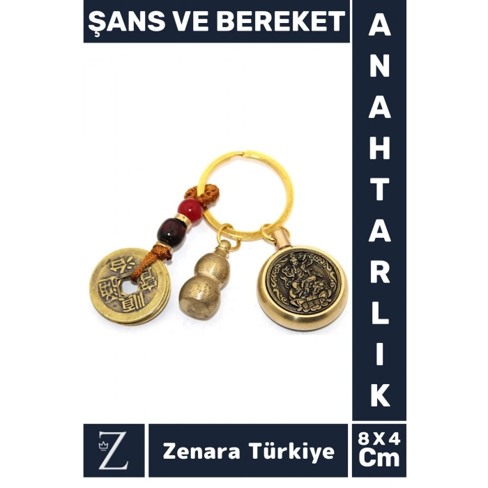 Özel Model Yüksek Kaliteli Dekoratif Şık Özel Gün Konsept Hediyelik ŞANS VE BEREKET Anahtarlık